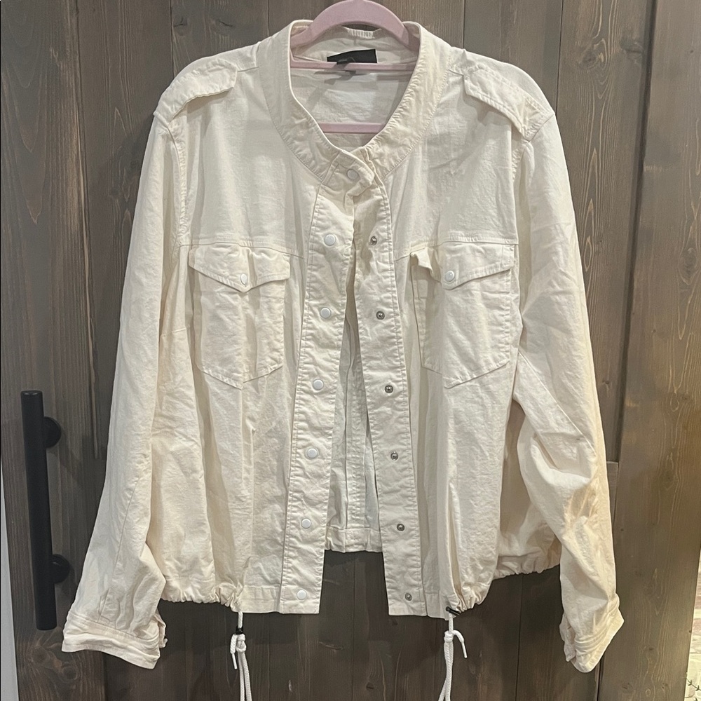 Lane Bryant Cream Utility Jacket